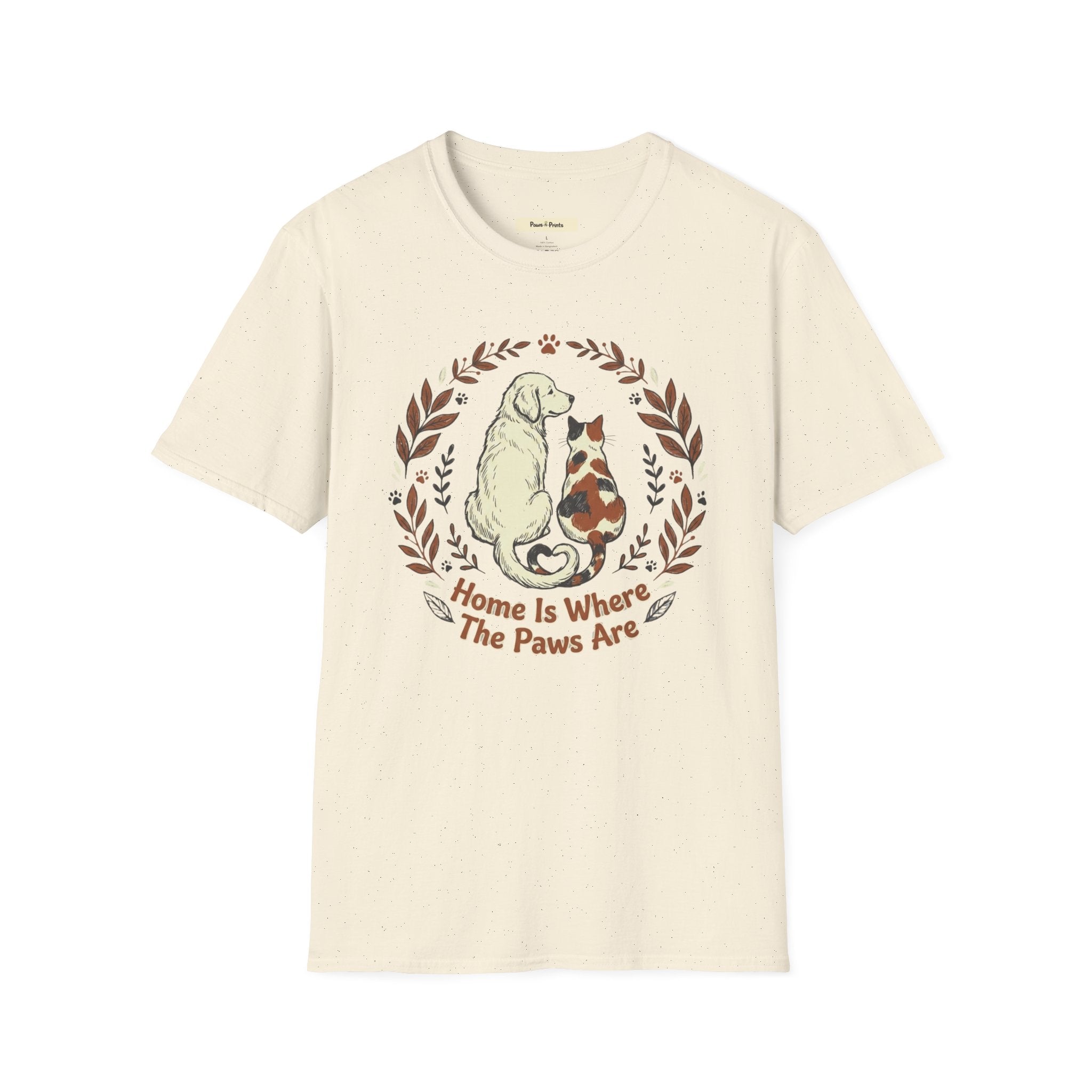 Home is Where The Paws Are Cat & Dog T-Shirt