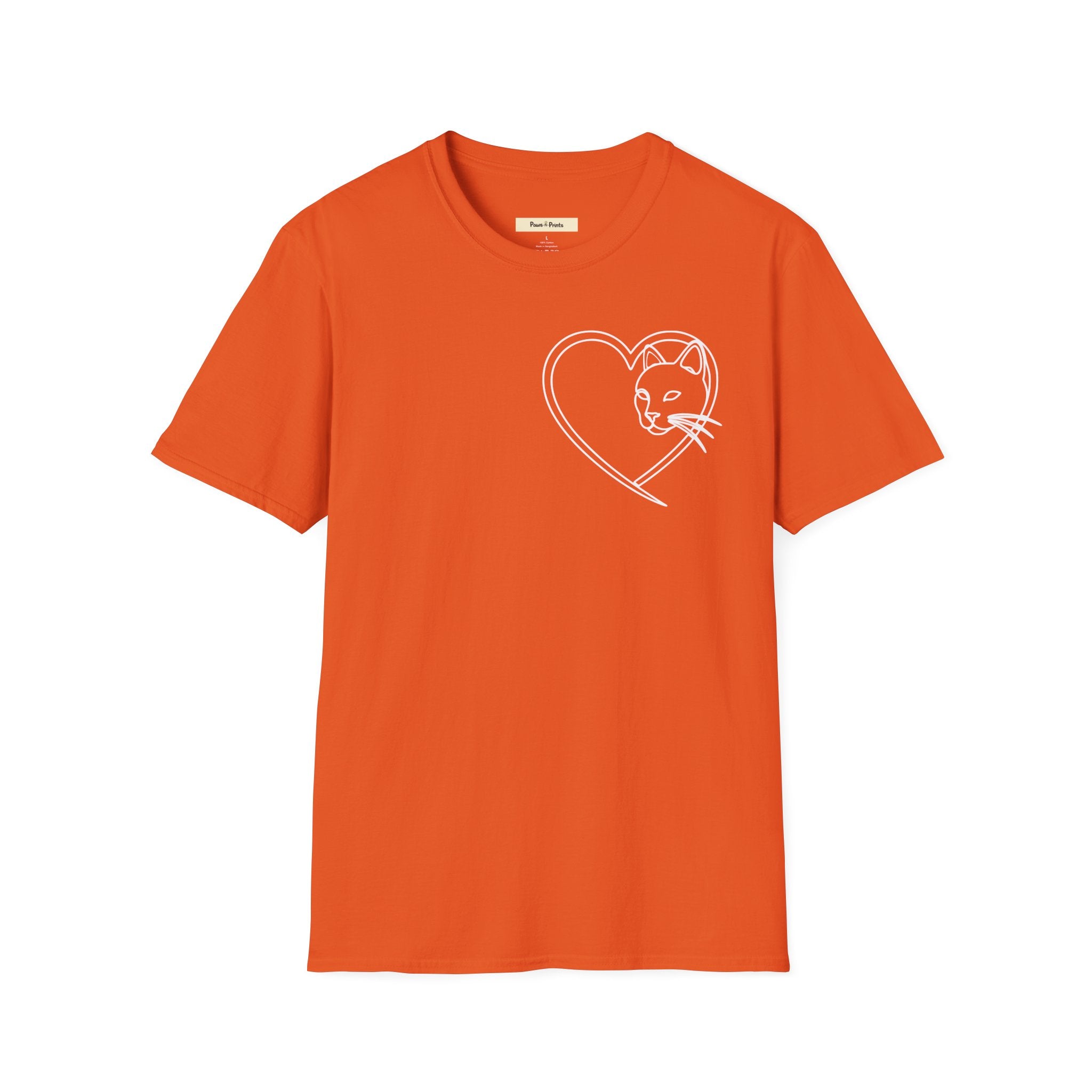 Cat Faced Heart T-Shirt