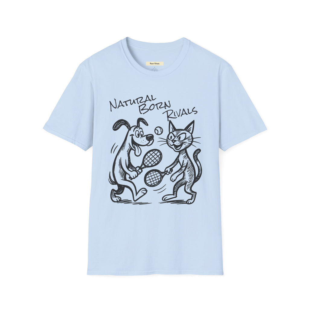 Natural Born Rivals- Cat and Dog T-Shirt