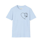 Cat Faced Heart T-Shirt