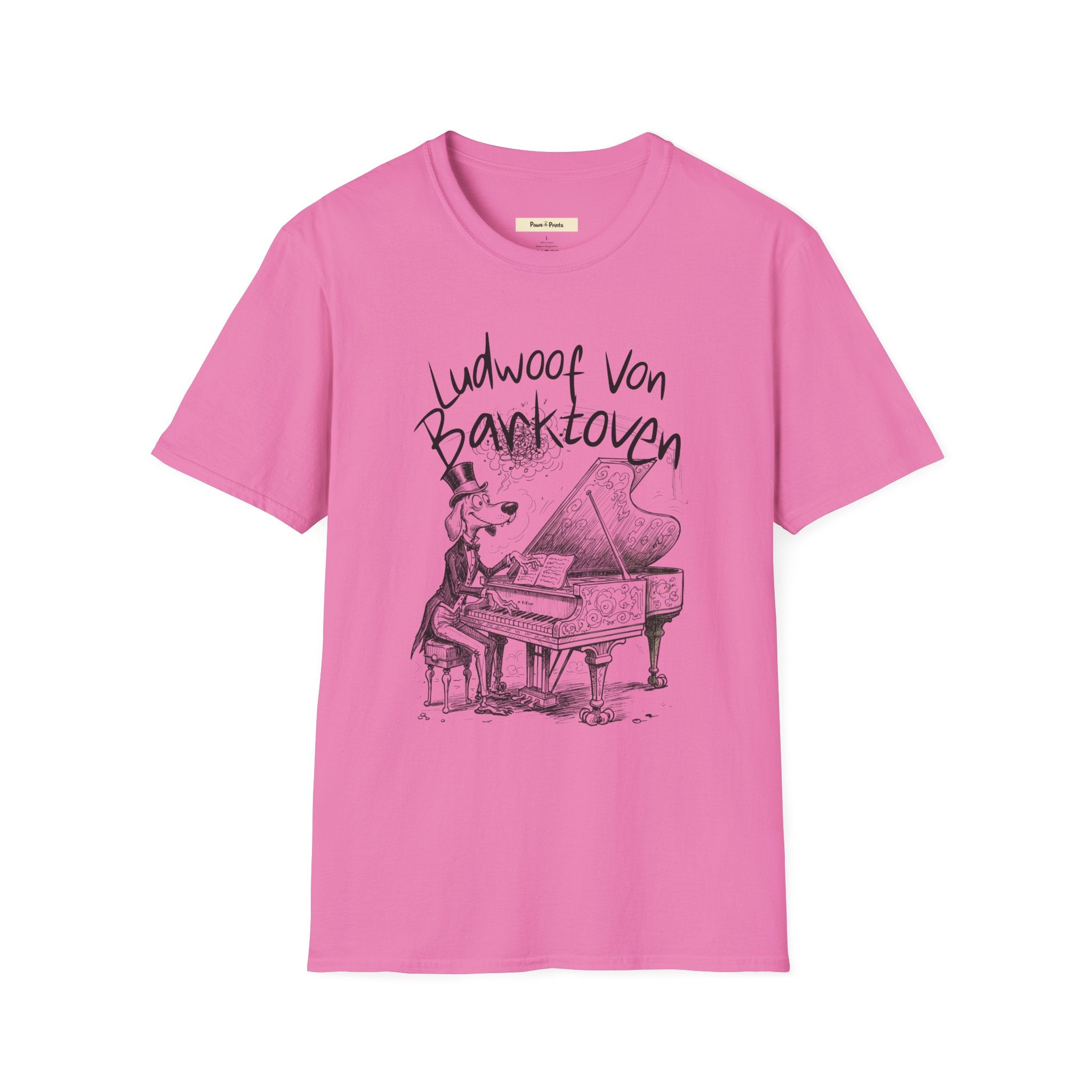 Ludwoof Von Barktoven- Piano Playing Dog T-Shirt