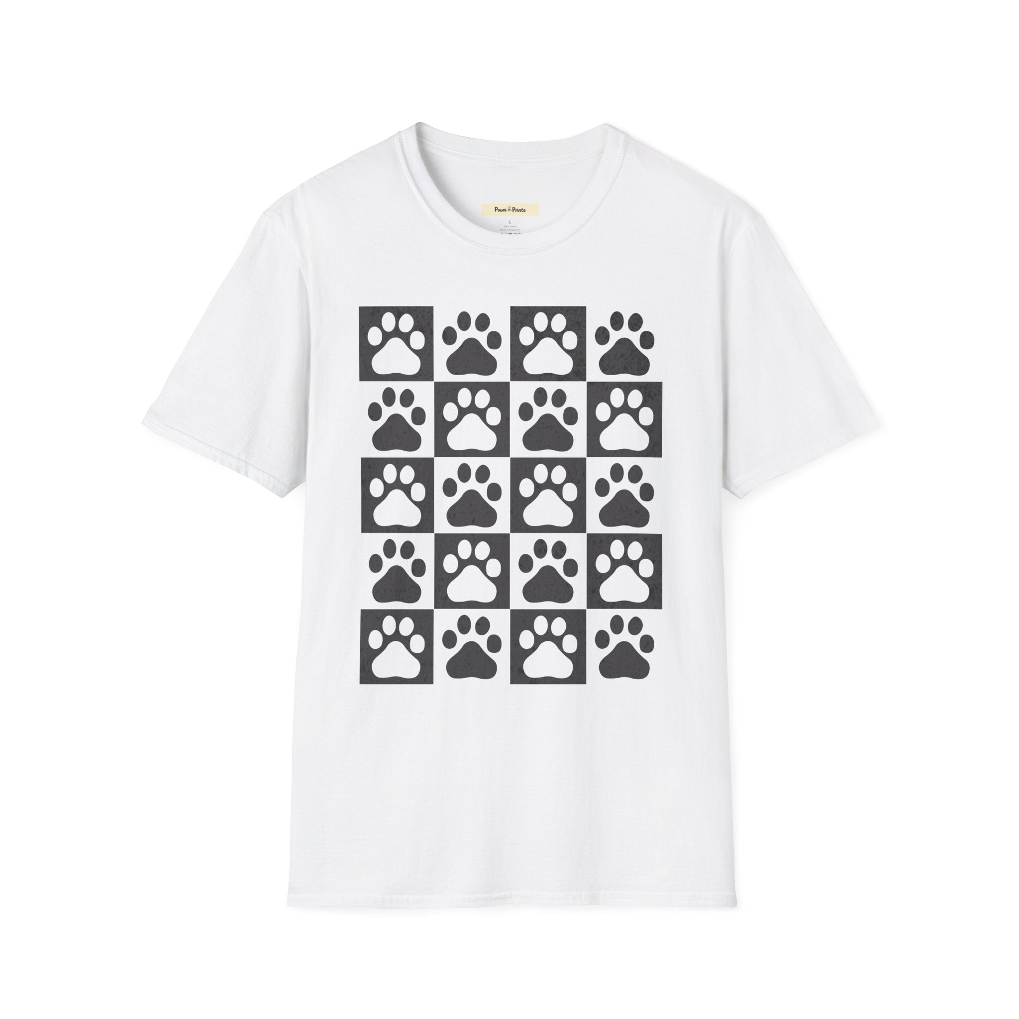Dog Paw Chess Board T-Shirt