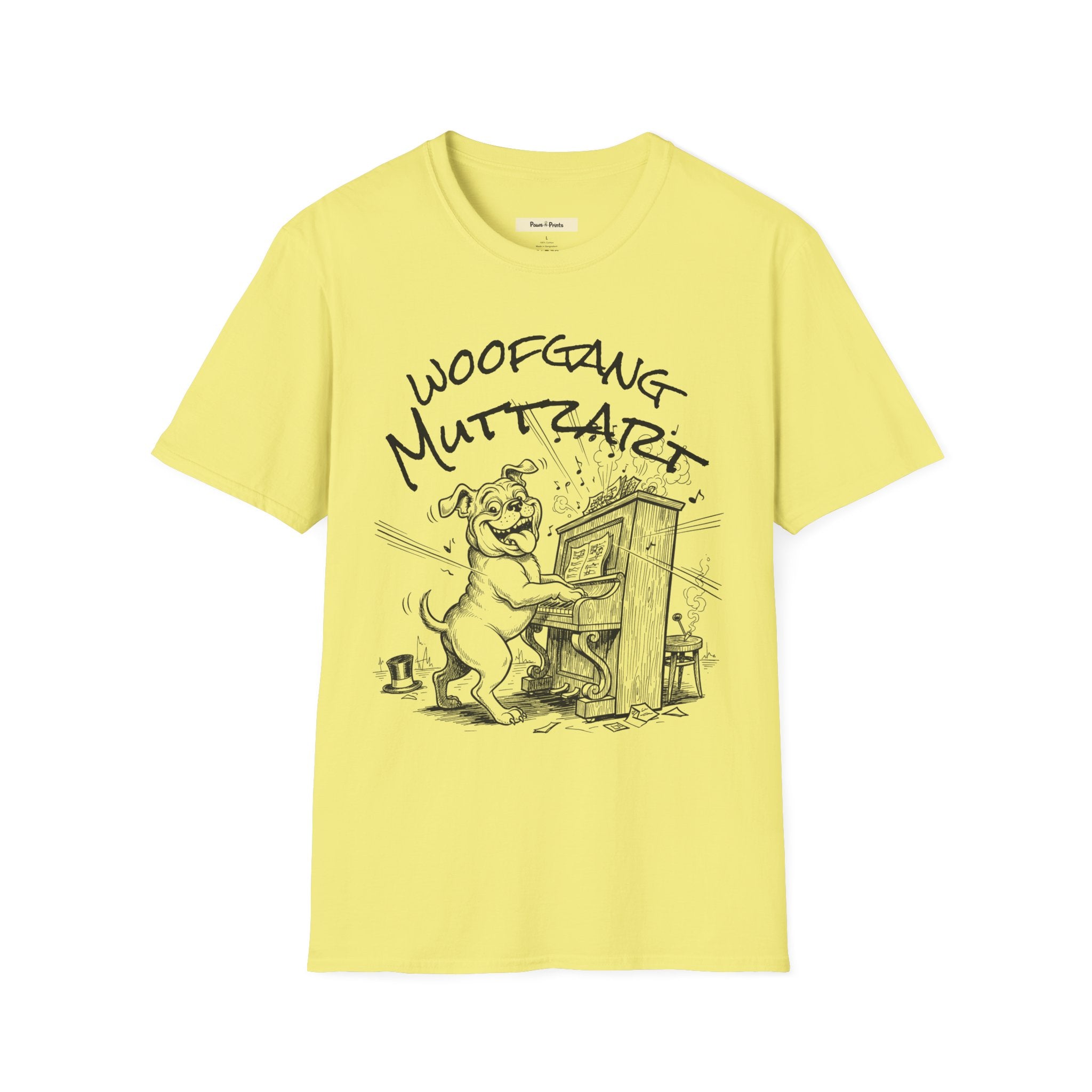 Woofgang Muttzart- Piano Playing Dog T-Shirt