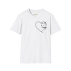 Cat Faced Heart T-Shirt