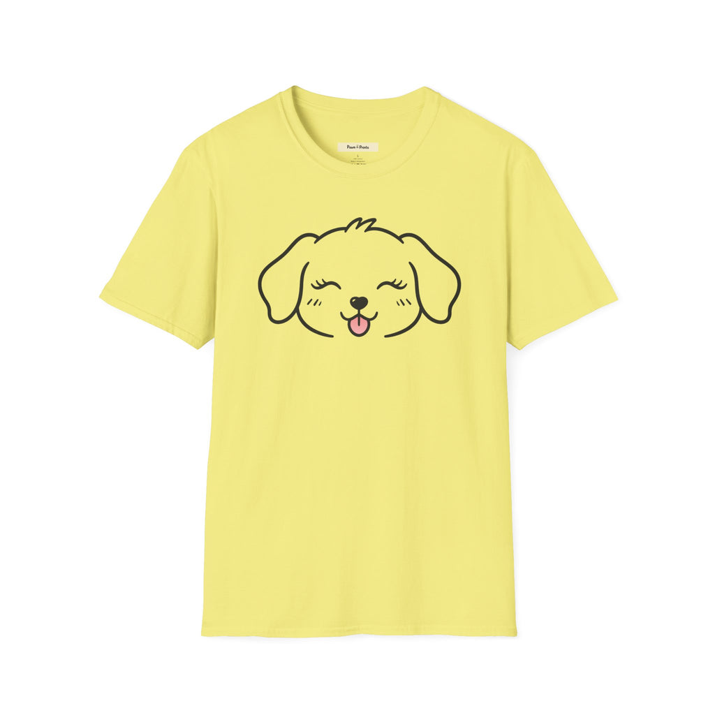 Happy Puppy Face Dog T-Shirt