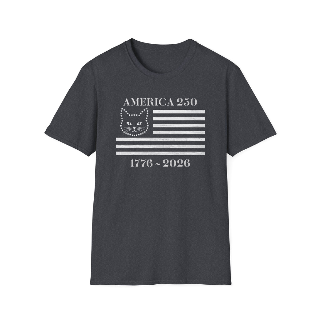 America 250 Kitty Flag- Dark T-shirt