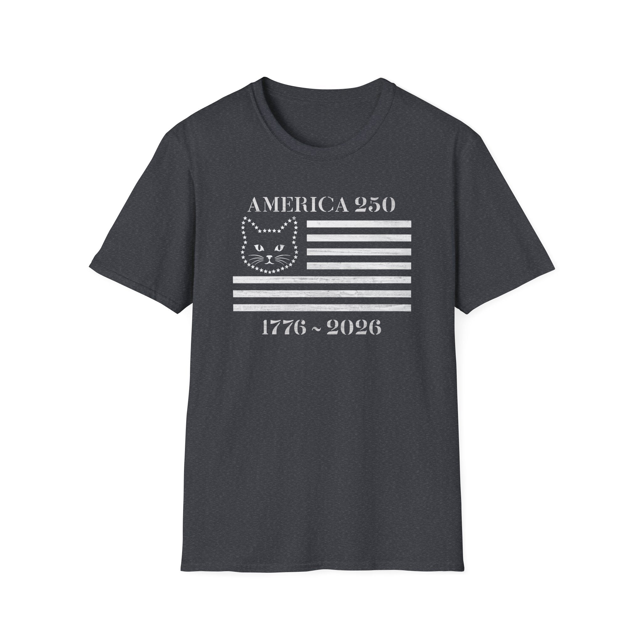 America 250 Kitty Flag- Dark T-shirt