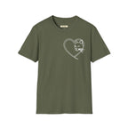 Cat Faced Heart T-Shirt