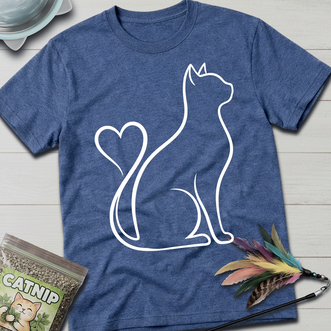 Cat Heart Tail T-Shirt