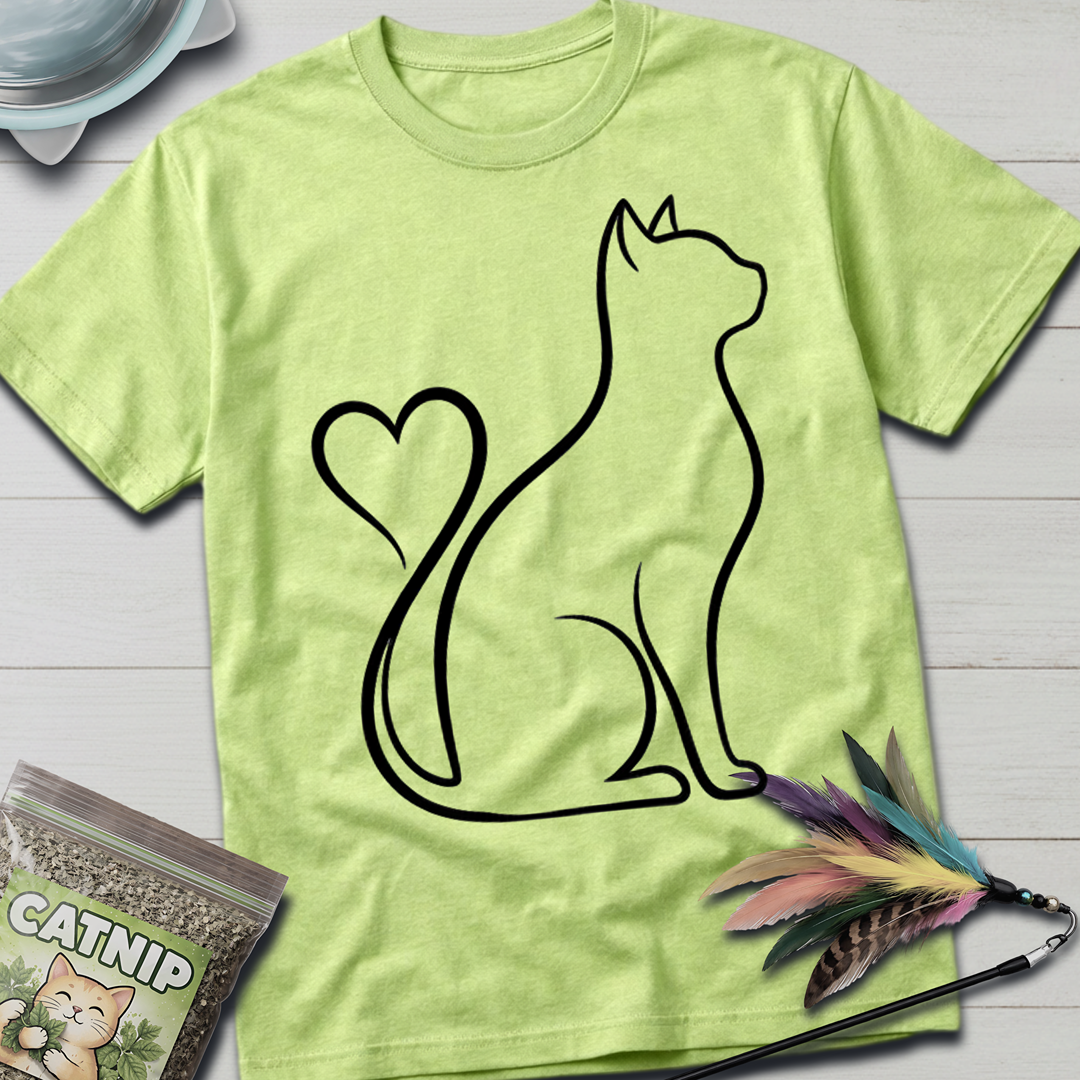 Cat Heart Tail T-Shirt