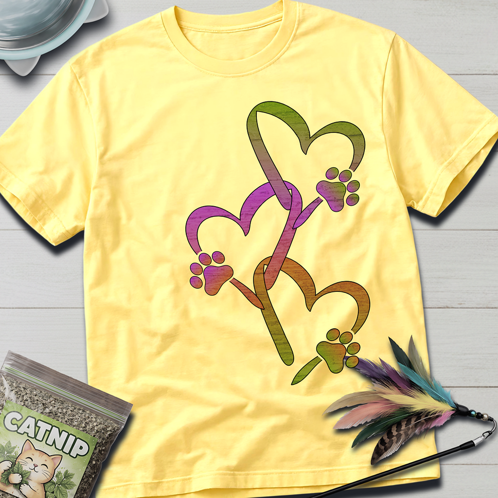 Cat Paw Hearts T-Shirt