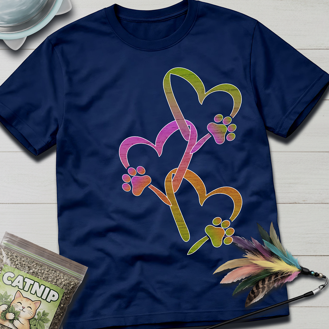 Cat Paw Hearts T-Shirt