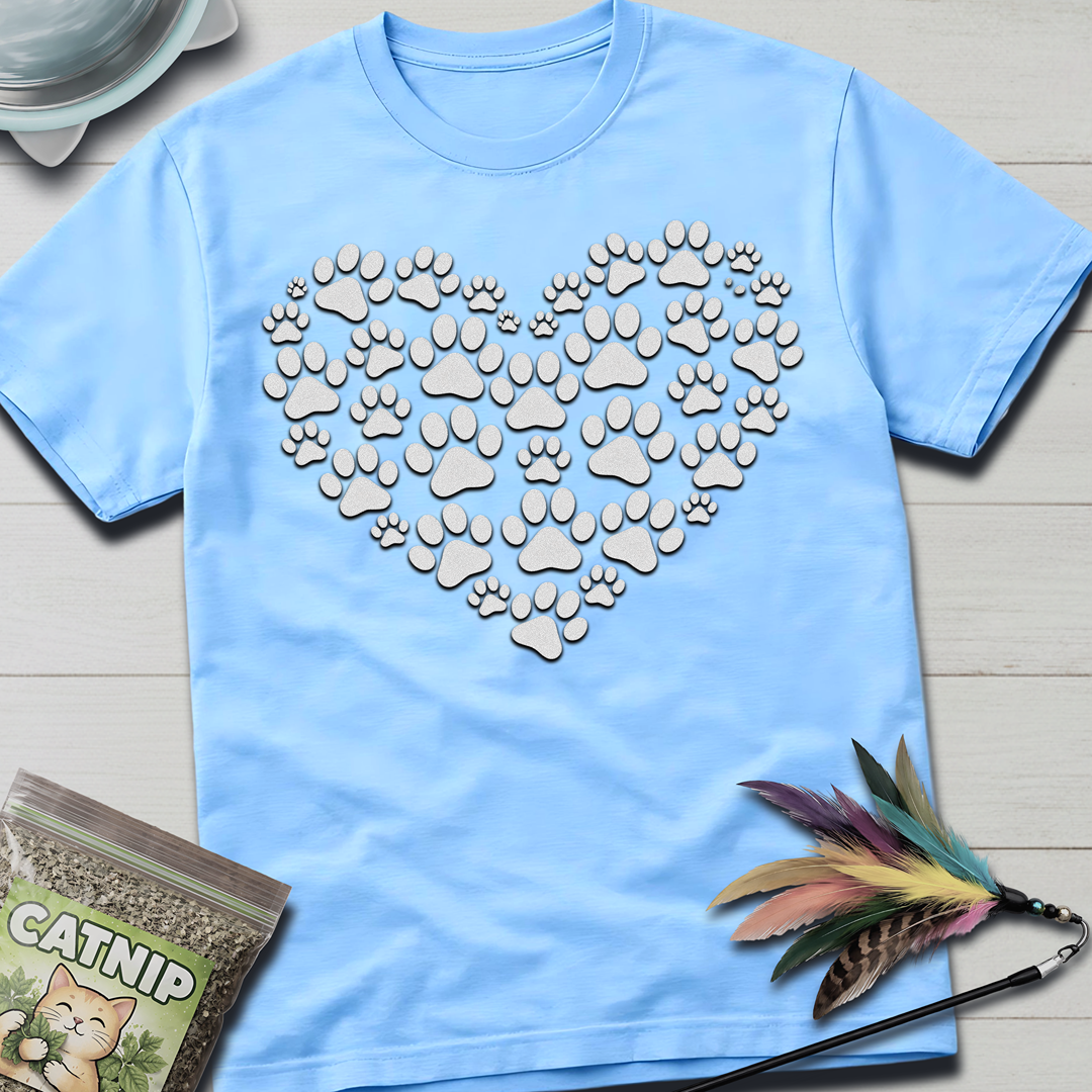 Cat Paw Heart T-Shirt