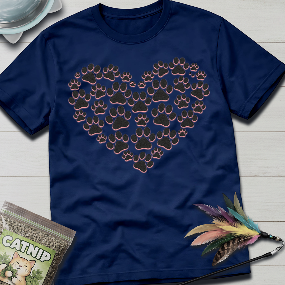 Cat Paw Heart T-Shirt