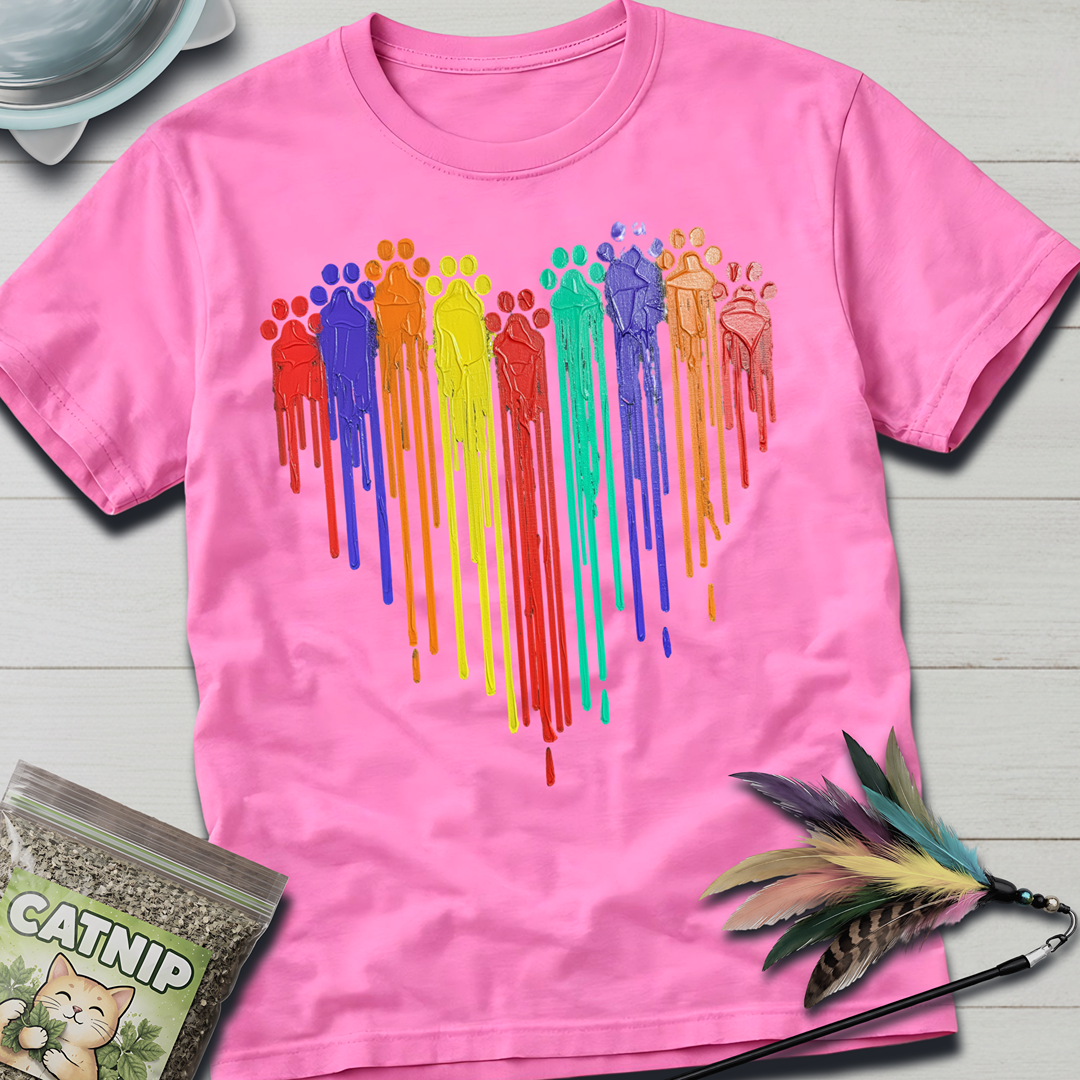 Cat Paws in Paint T-Shirt