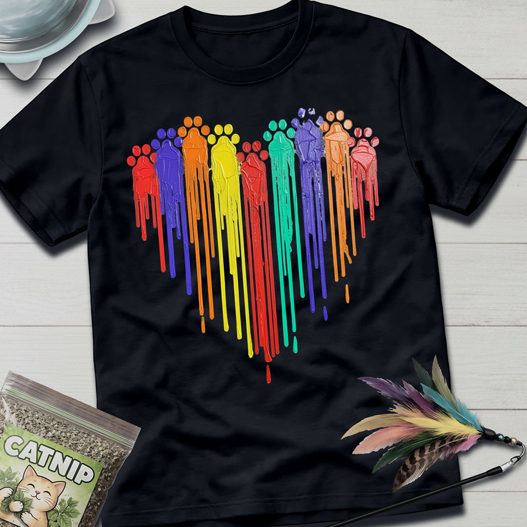 Cat Paws in Paint T-Shirt