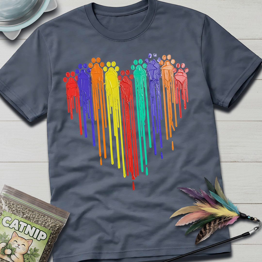Cat Paws in Paint T-Shirt