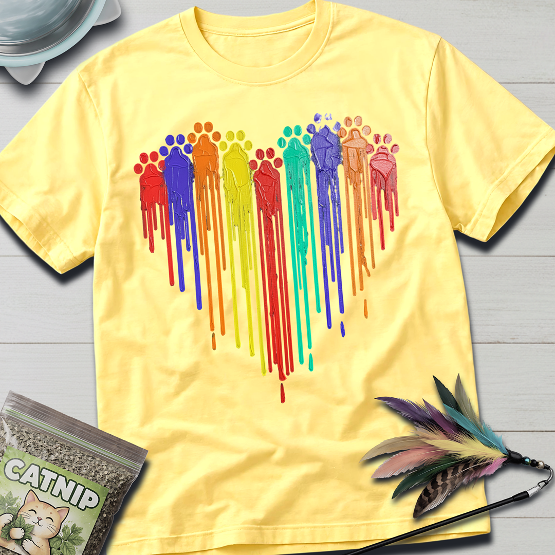 Cat Paws in Paint T-Shirt