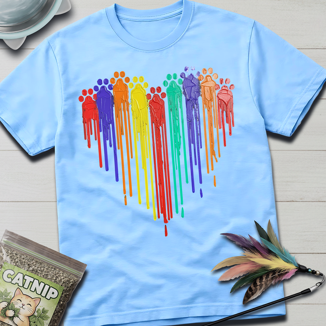 Cat Paws in Paint T-Shirt