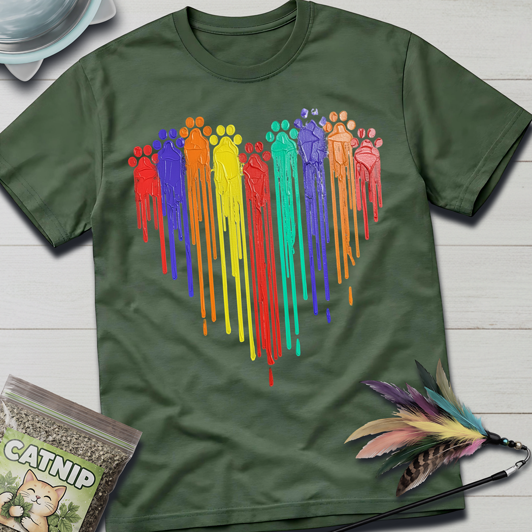Cat Paws in Paint T-Shirt