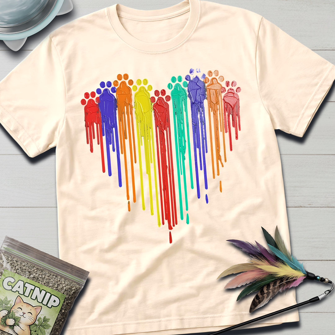 Cat Paws in Paint T-Shirt