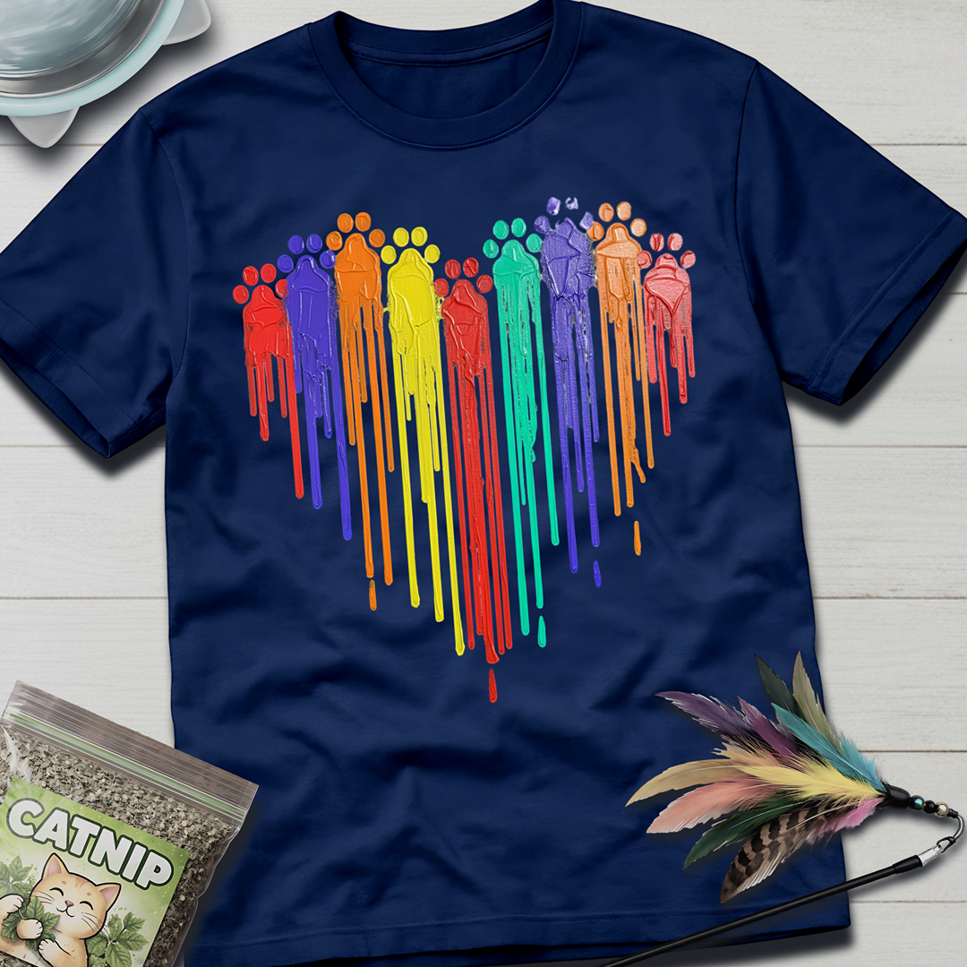 Cat Paws in Paint T-Shirt