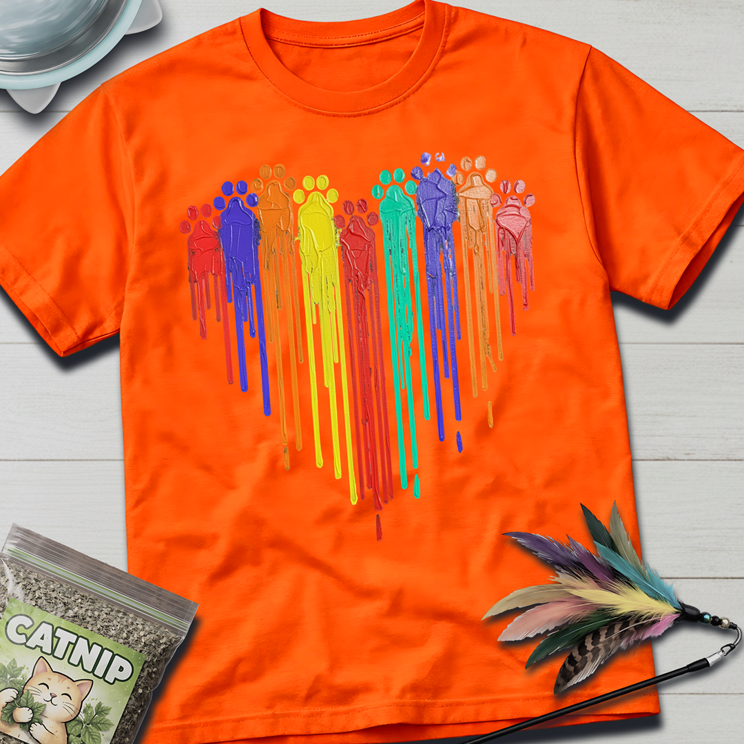 Cat Paws in Paint T-Shirt