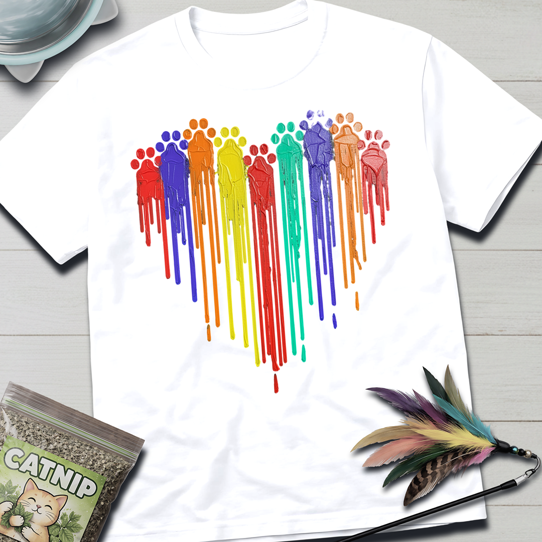 Cat Paws in Paint T-Shirt