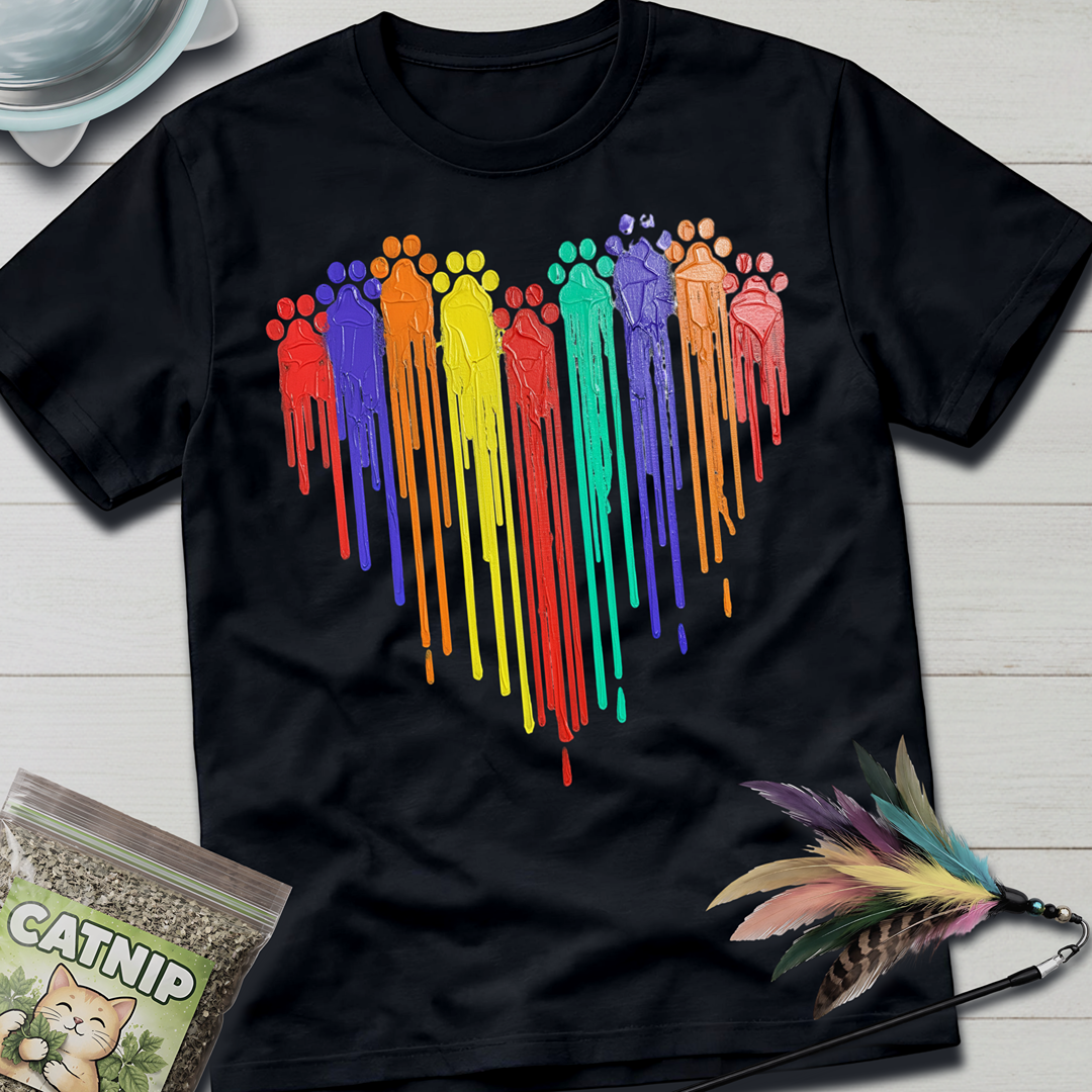 Cat Paws in Paint T-Shirt