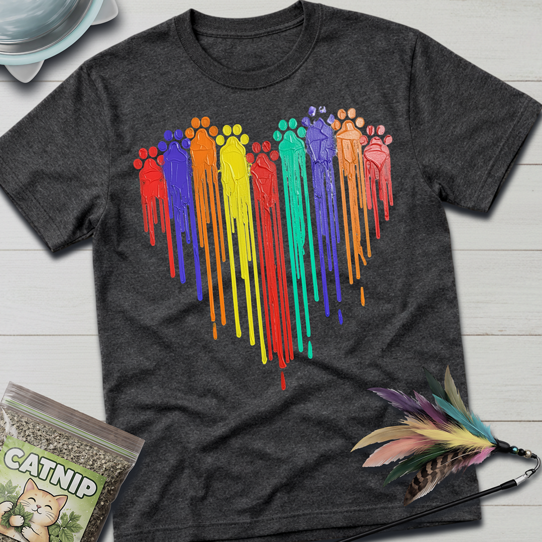 Cat Paws in Paint T-Shirt