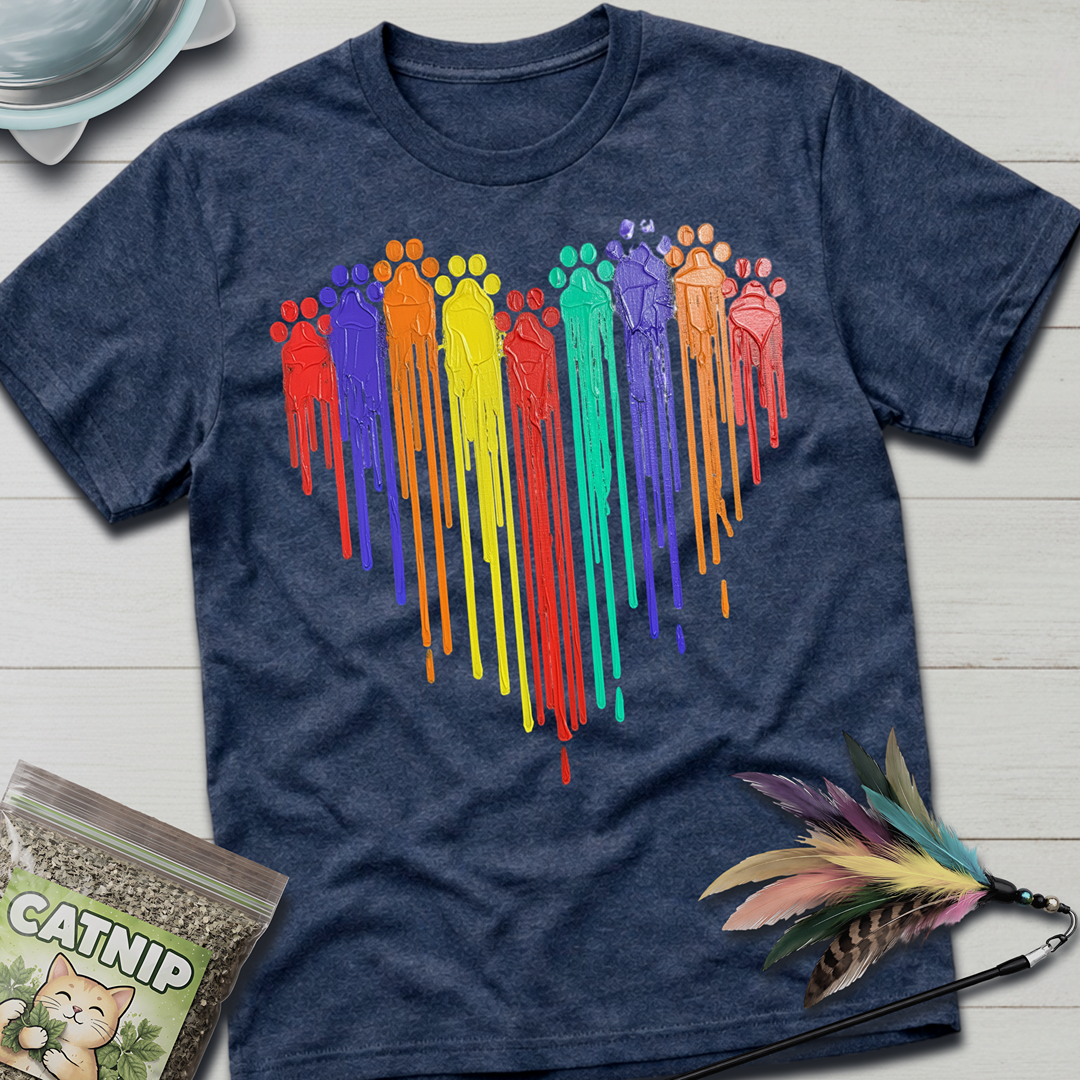 Cat Paws in Paint T-Shirt