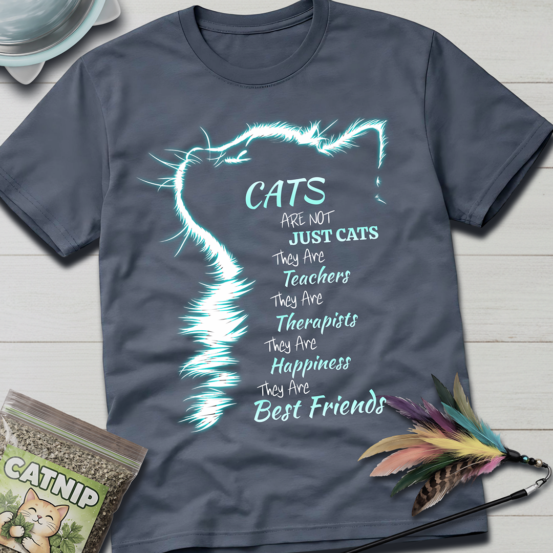 Cats Are Not- Blue Glow T-Shirt