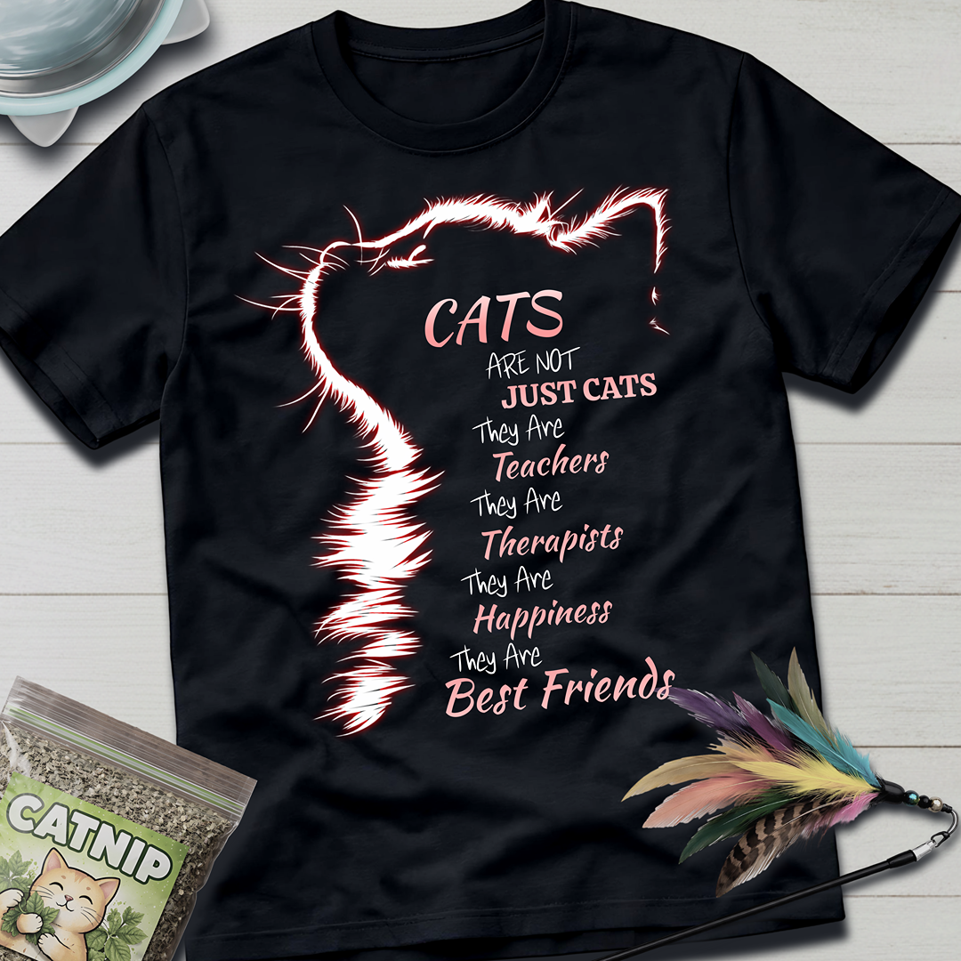 Cats Are Not Just Cats- Pink Glow T-Shirt
