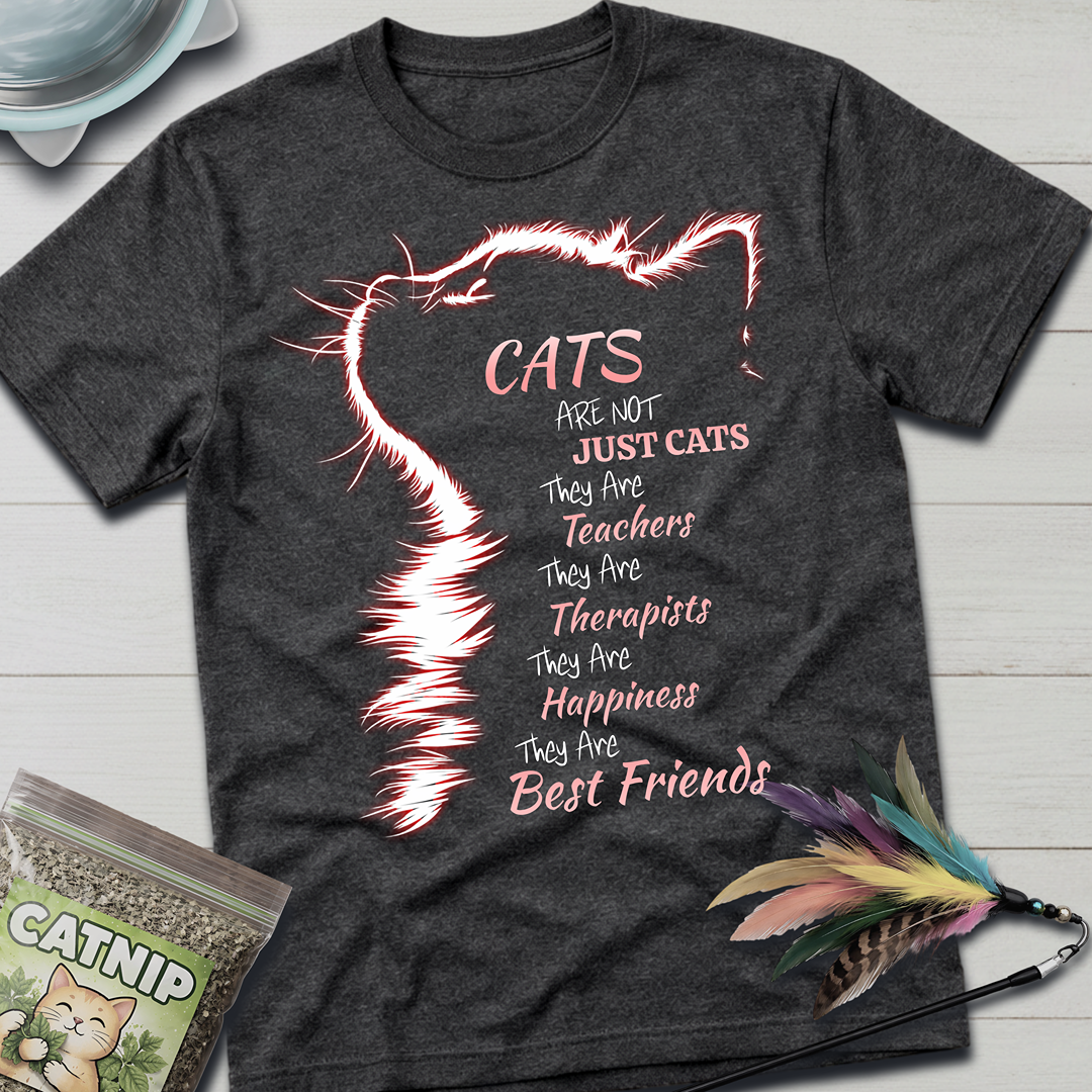 Cats Are Not Just Cats- Pink Glow T-Shirt