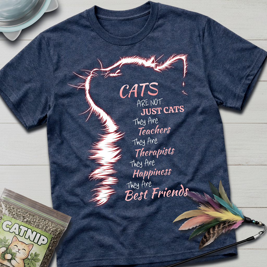 Cats Are Not Just Cats- Pink Glow T-Shirt