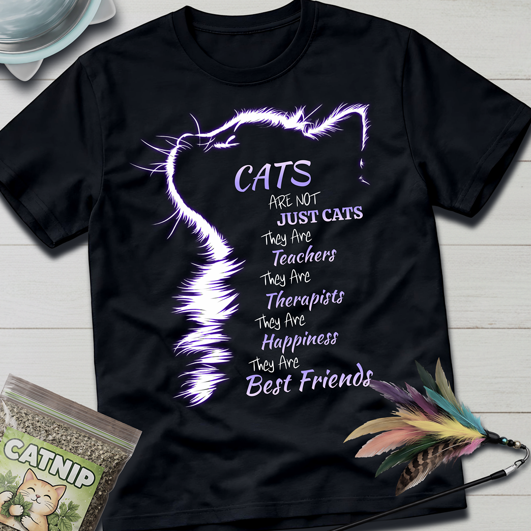 Cats Are Not Just Cats- Purple Glow T-Shirt