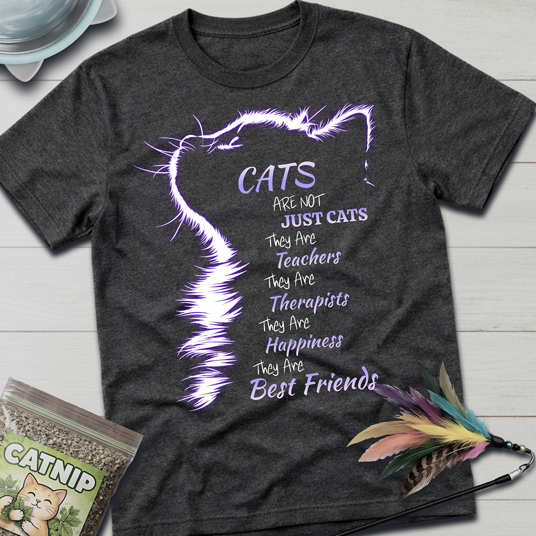 Cats Are Not Just Cats- Purple Glow T-Shirt