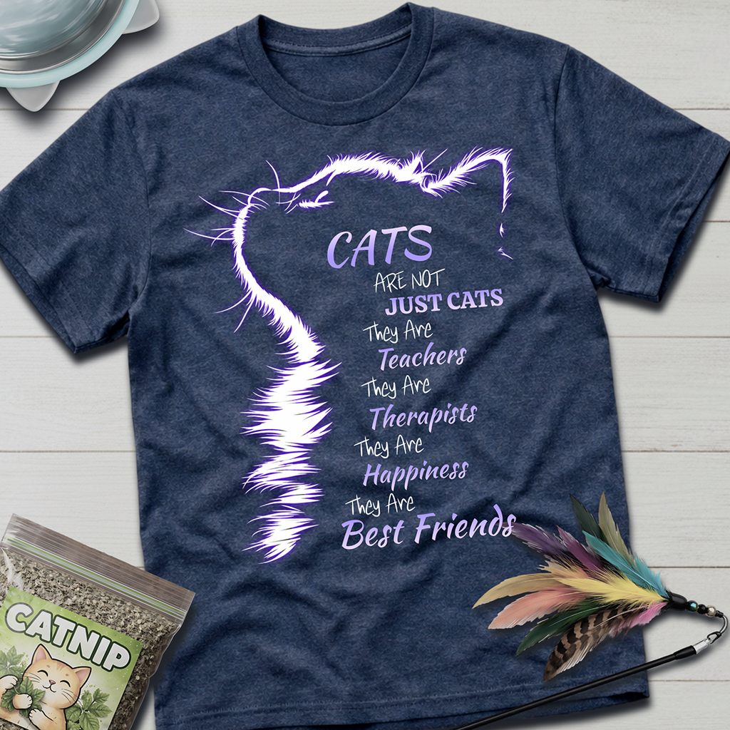 Cats Are Not Just Cats- Purple Glow T-Shirt