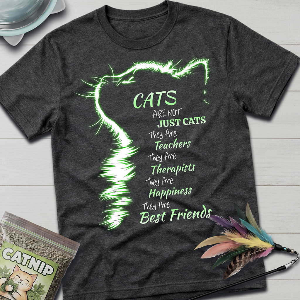 Cats Are Not Just Cats- Green Glow T-Shirt