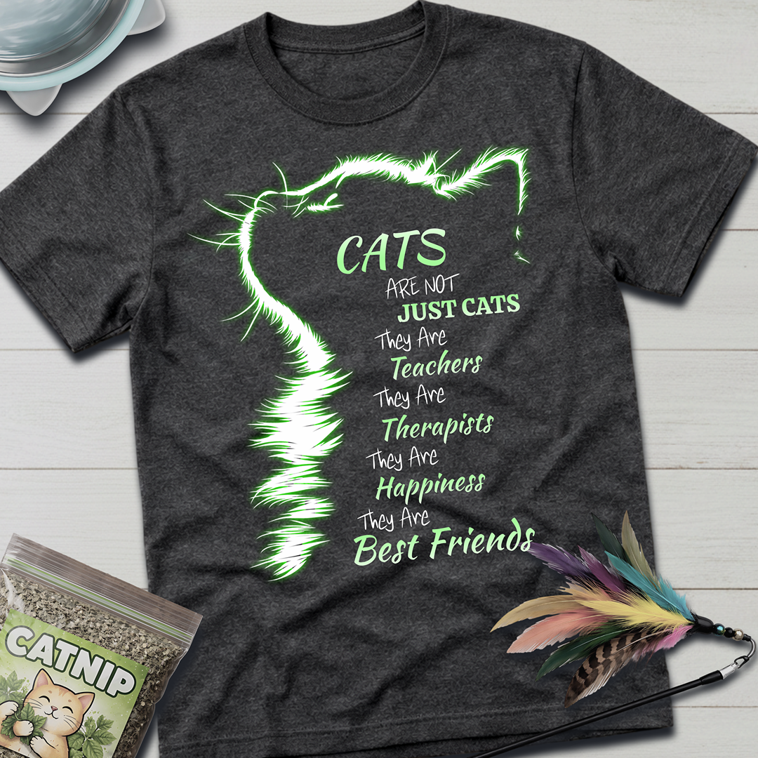 Cats Are Not Just Cats- Green Glow T-Shirt