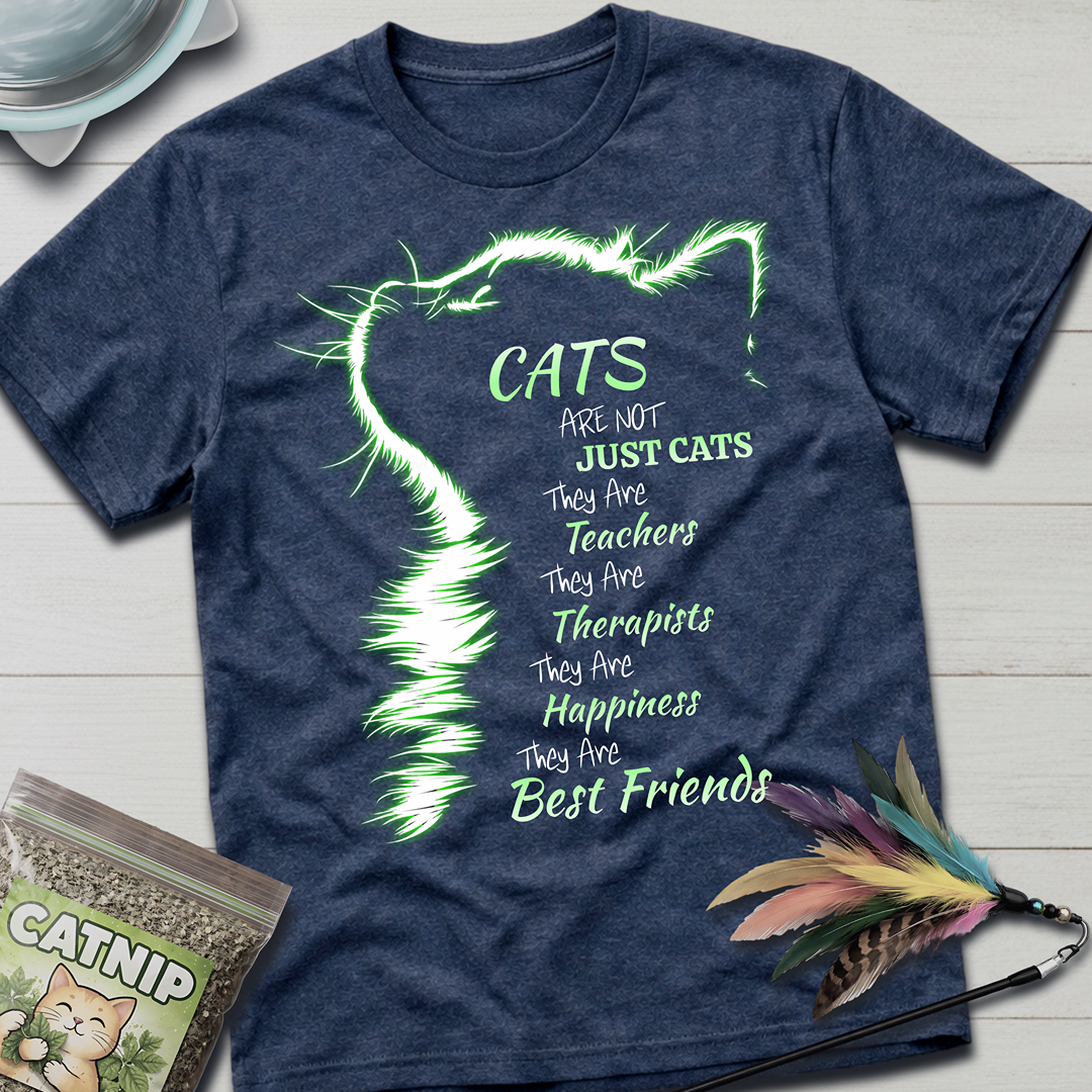 Cats Are Not Just Cats- Green Glow T-Shirt