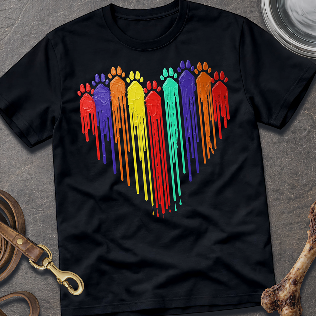 Dog Paws in Paint T-Shirt