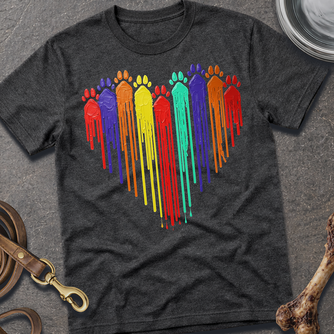Dog Paws in Paint T-Shirt