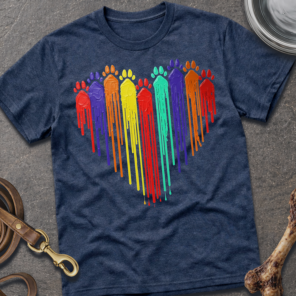 Dog Paws in Paint T-Shirt