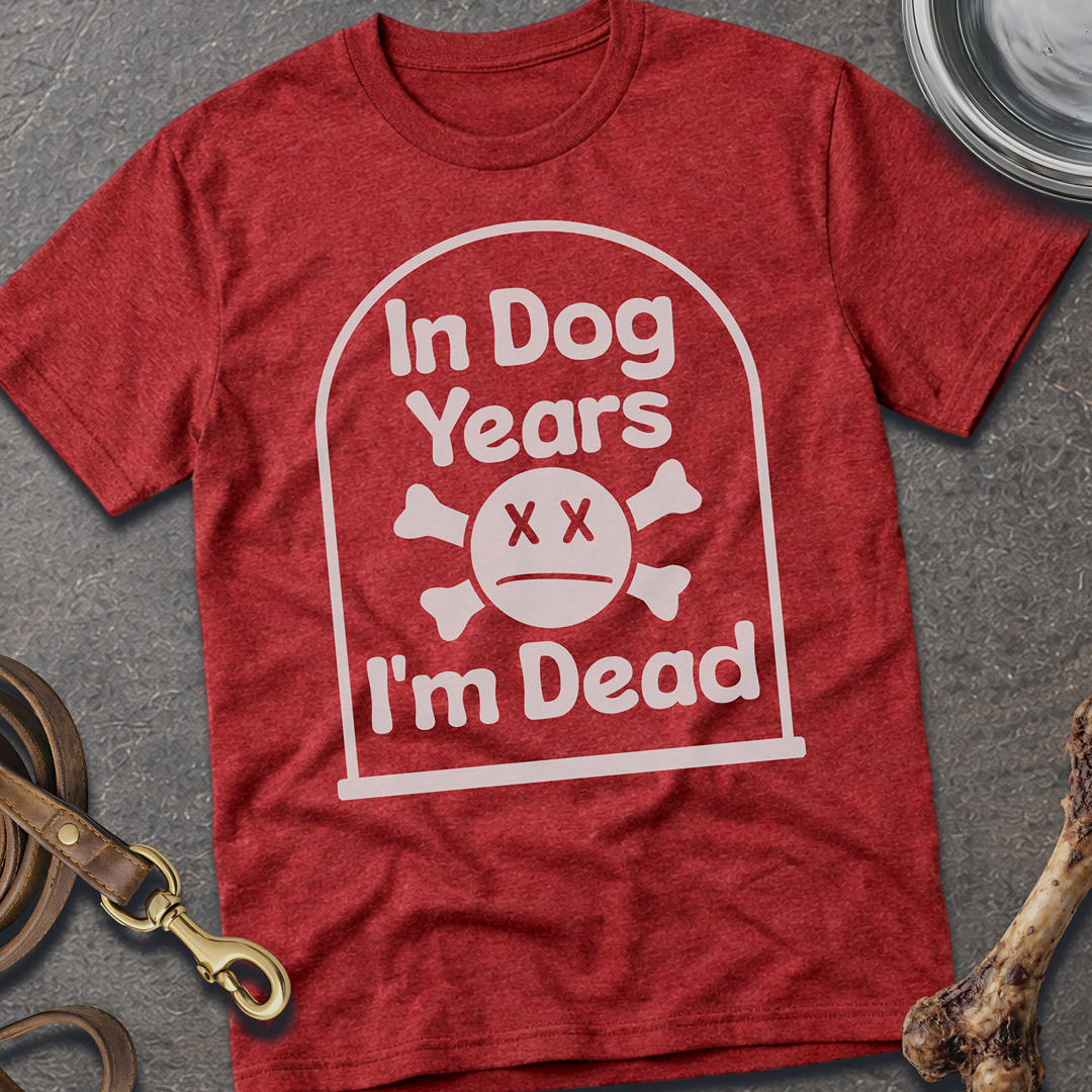 Dog Years T-Shirt - Heather Cardinal