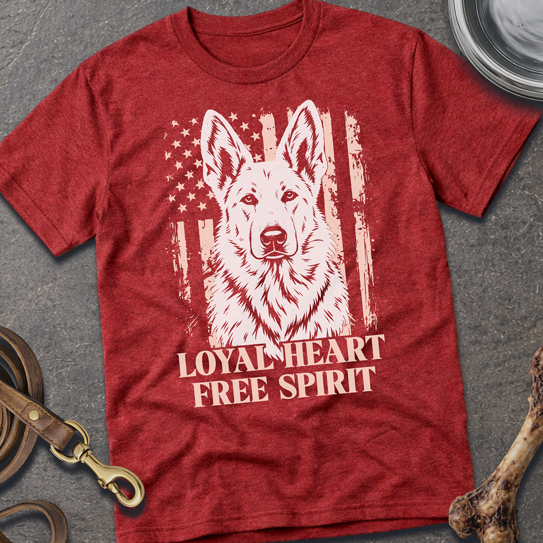 Loyal Heart Shepherd T-Shirt - Heather Cardinal