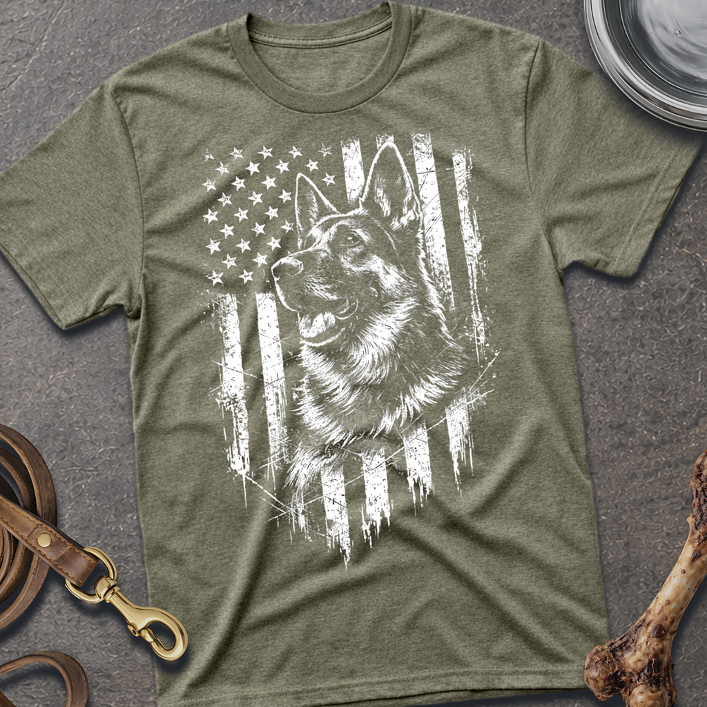 Patriotic Shepherd Left T-Shirt