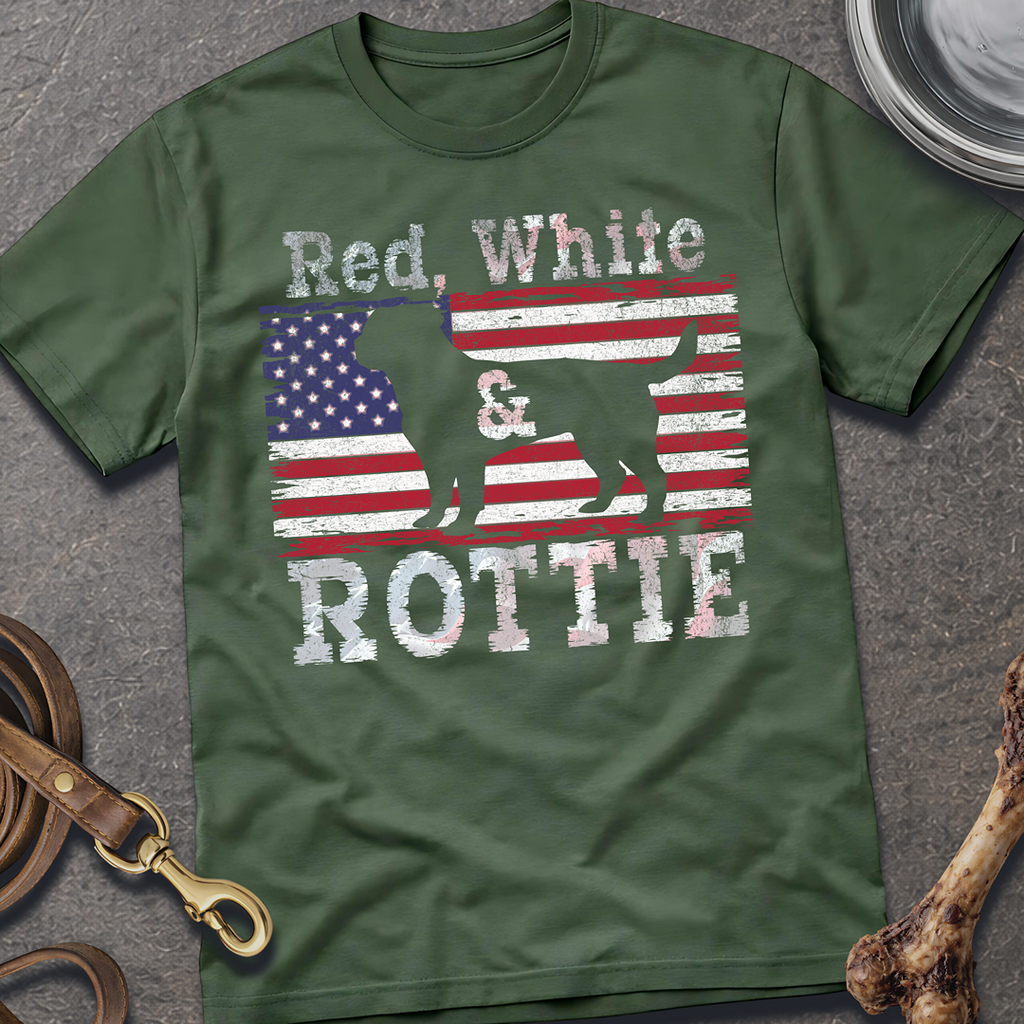 Red, White & Rottie T-Shirt