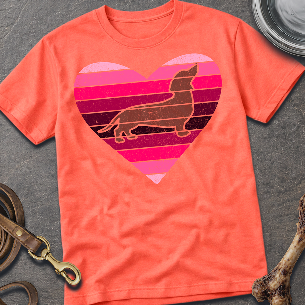 Retro Heart Doxie T-Shirt