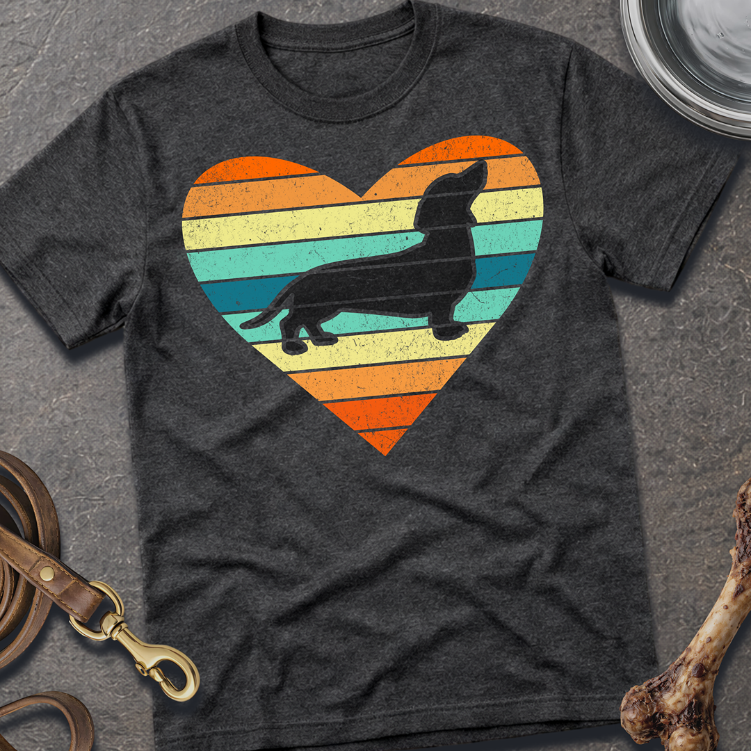 Retro Heart Doxie T-Shirt